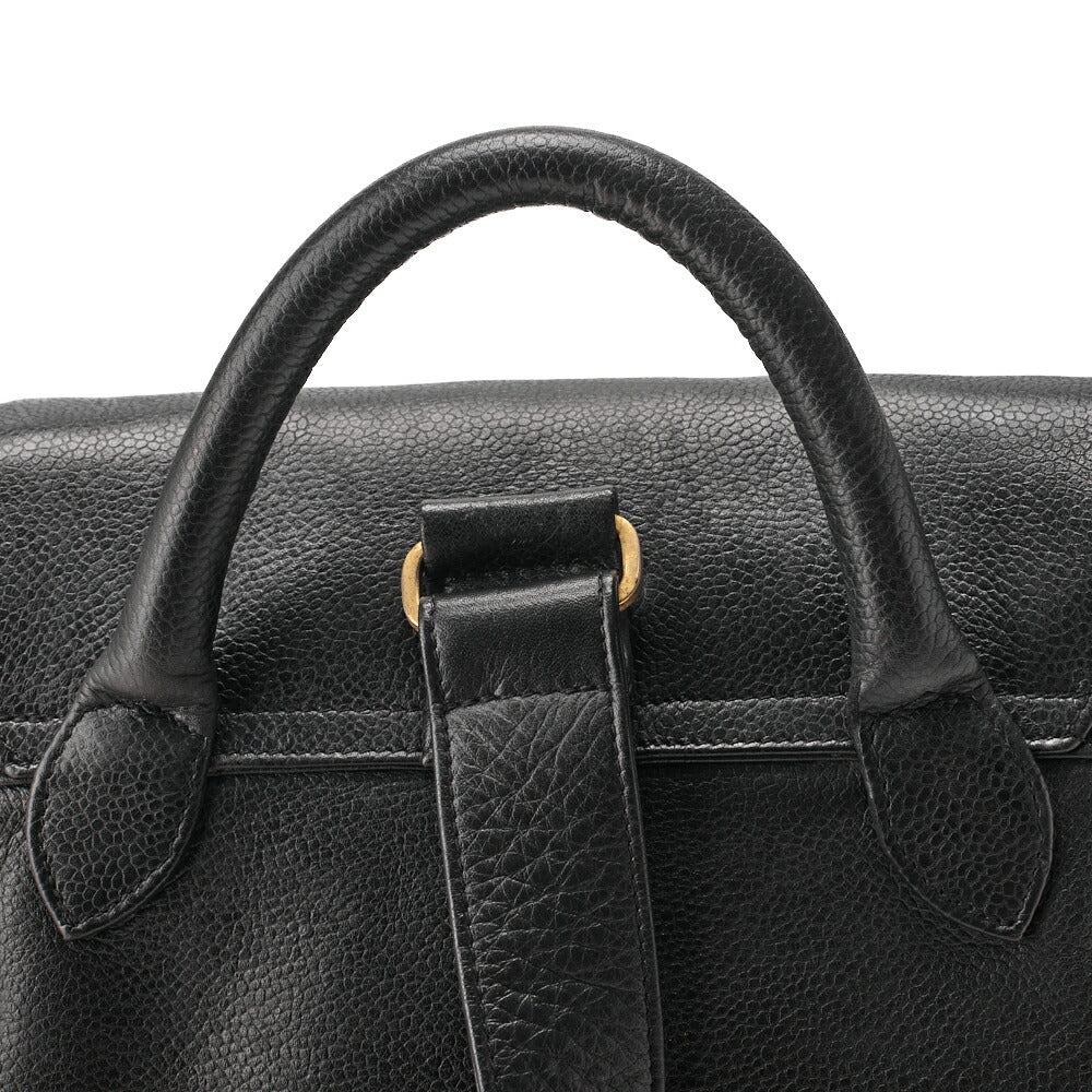 CHANEL One Shoulder Backpack Caviar Skin Big Coco Mark Black Gold-Tone Hardware, Pre-Owned