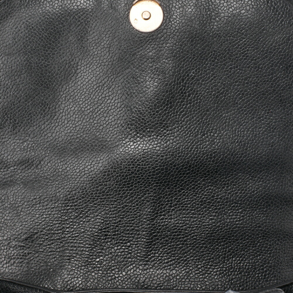 CHANEL One Shoulder Backpack Caviar Skin Big Coco Mark Black Gold-Tone Hardware, Pre-Owned