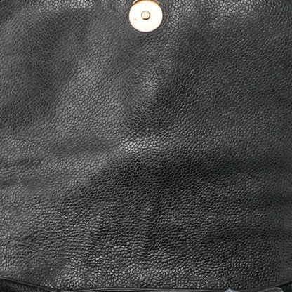 CHANEL One Shoulder Backpack Caviar Skin Big Coco Mark Black Gold-Tone Hardware, Pre-Owned