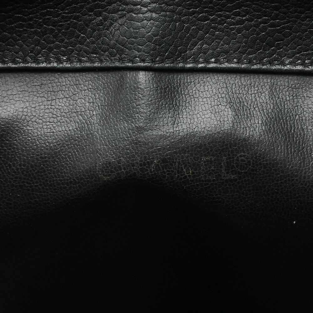 CHANEL One Shoulder Backpack Caviar Skin Big Coco Mark Black Gold-Tone Hardware, Pre-Owned