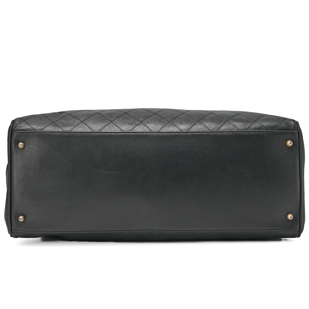 CHANEL Shoulder Bag Supermodel Coco Mark Big Coco Double Chain Shoulder Lambskin Black Gold-Tone Hardware, Pre-Owned