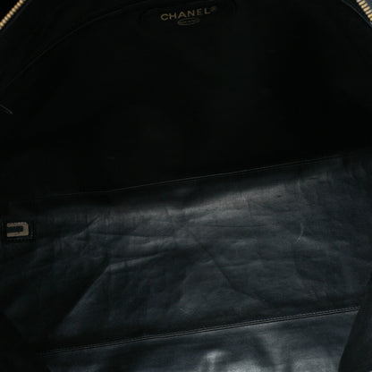 CHANEL Shoulder Bag Supermodel Coco Mark Big Coco Double Chain Shoulder Lambskin Black Gold-Tone Hardware, Pre-Owned