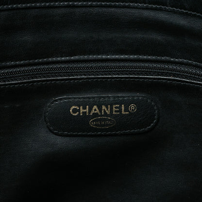 CHANEL Shoulder Bag Supermodel Coco Mark Big Coco Double Chain Shoulder Lambskin Black Gold-Tone Hardware, Pre-Owned