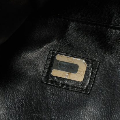 CHANEL Shoulder Bag Supermodel Coco Mark Big Coco Double Chain Shoulder Lambskin Black Gold-Tone Hardware, Pre-Owned