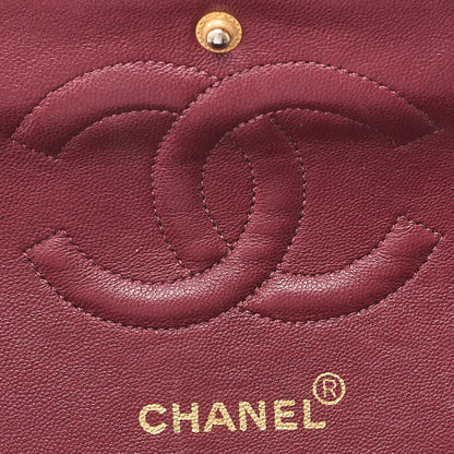 CHANEL Shoulder Bag Matelassé Double Flap 25cm Chain Shoulder Lambskin Black Gold-Tone Hardware, Pre-Owned
