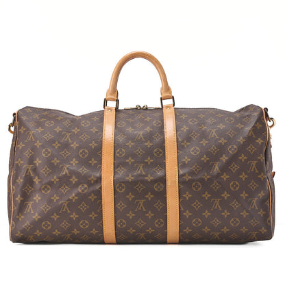 LOUIS VUITTON Louis Vuitton Monogram Keepol bandouliere 55 Boston Bag Brown Gold-Tone Hardware, Pre-Owned