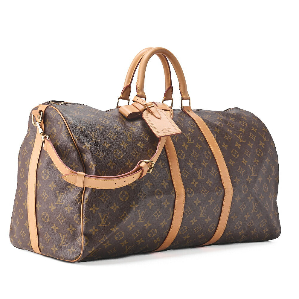 LOUIS VUITTON Louis Vuitton Monogram Keepol bandouliere 55 Boston Bag Brown Gold-Tone Hardware, Pre-Owned