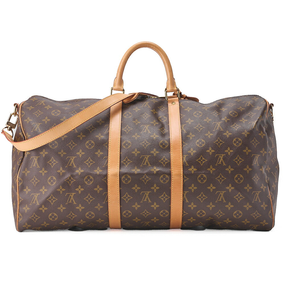 LOUIS VUITTON Louis Vuitton Monogram Keepol bandouliere 55 Boston Bag Brown Gold-Tone Hardware, Pre-Owned