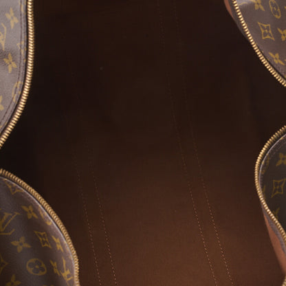LOUIS VUITTON Louis Vuitton Monogram Keepol bandouliere 55 Boston Bag Brown Gold-Tone Hardware, Pre-Owned