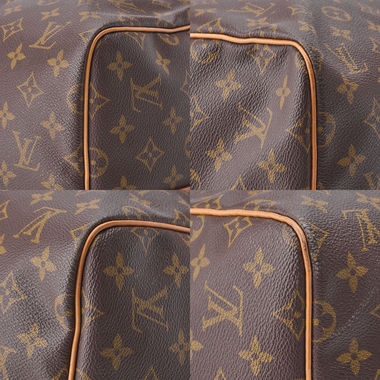 LOUIS VUITTON Louis Vuitton Monogram Keepol bandouliere 55 Boston Bag Brown Gold-Tone Hardware, Pre-Owned