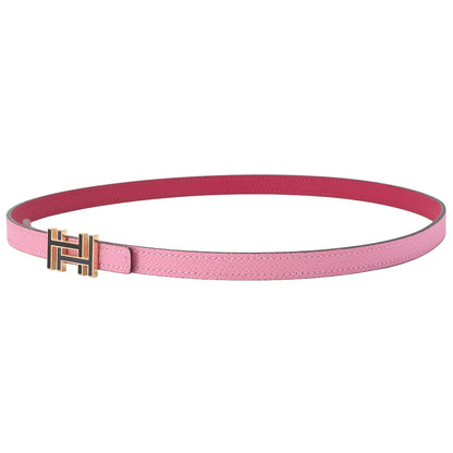 HERMES H O Carr? Vos Swift x Vos Epson Belt Pink Gold-Tone Hardware, Pre-Owned