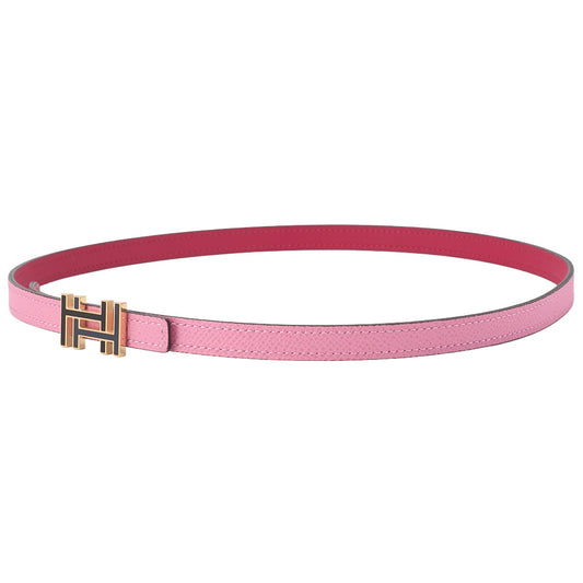 HERMES H O Carr? Vos Swift x Vos Epson Belt Pink Gold-Tone Hardware, Pre-Owned