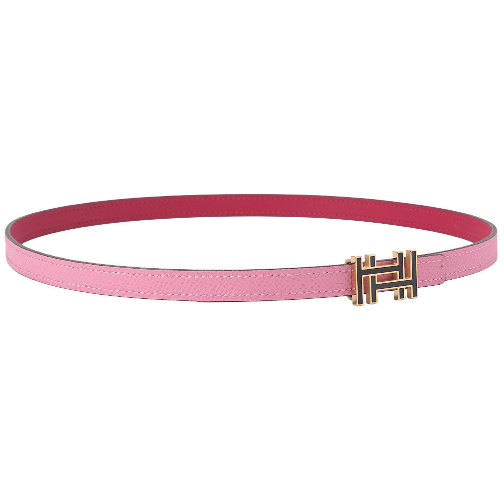 HERMES H O Carr? Vos Swift x Vos Epson Belt Pink Gold-Tone Hardware, Pre-Owned