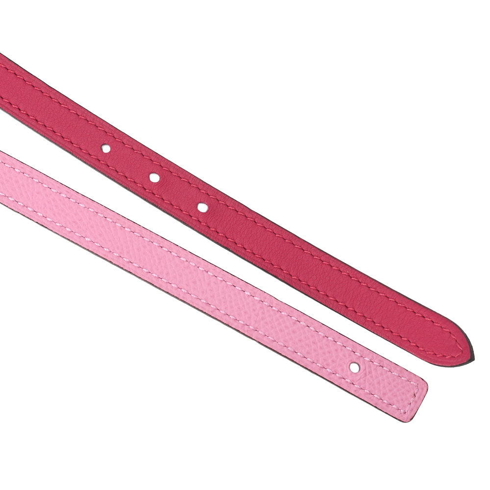 HERMES H O Carr? Vos Swift x Vos Epson Belt Pink Gold-Tone Hardware, Pre-Owned