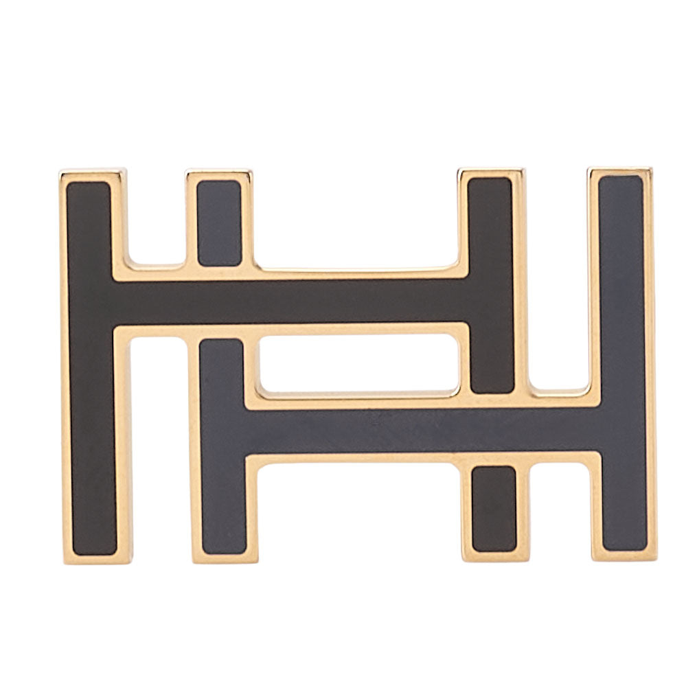 HERMES H O Carr? Vos Swift x Vos Epson Belt Pink Gold-Tone Hardware, Pre-Owned