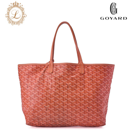 GOYARD [Goyard] Saint-Louis PM Tote Bag Coated Canvas Orange Silver-Tone Hardware, Pre-Owned