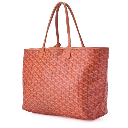 GOYARD [Goyard] Saint-Louis PM Tote Bag Coated Canvas Orange Silver-Tone Hardware, Pre-Owned