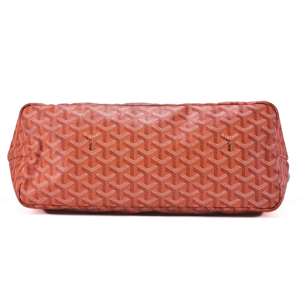 GOYARD [Goyard] Saint-Louis PM Tote Bag Coated Canvas Orange Silver-Tone Hardware, Pre-Owned
