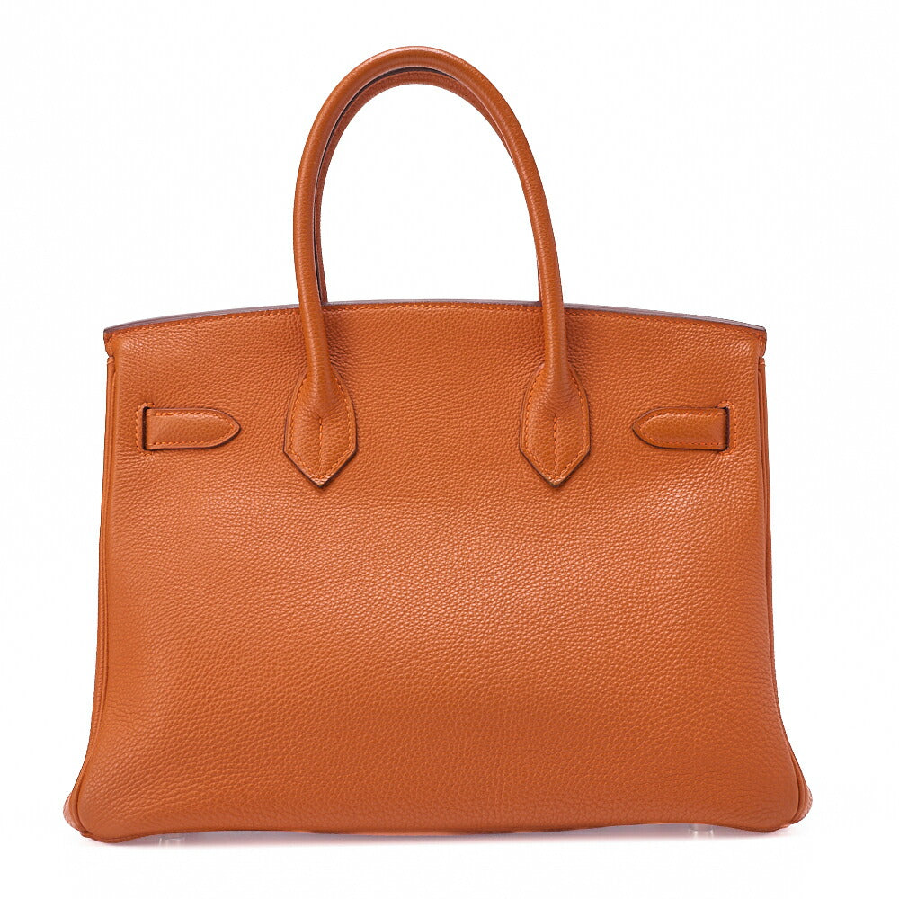 HERMES Birkin 30 Handbag Togo Potiron Silver-Tone Hardware, Pre-Owned