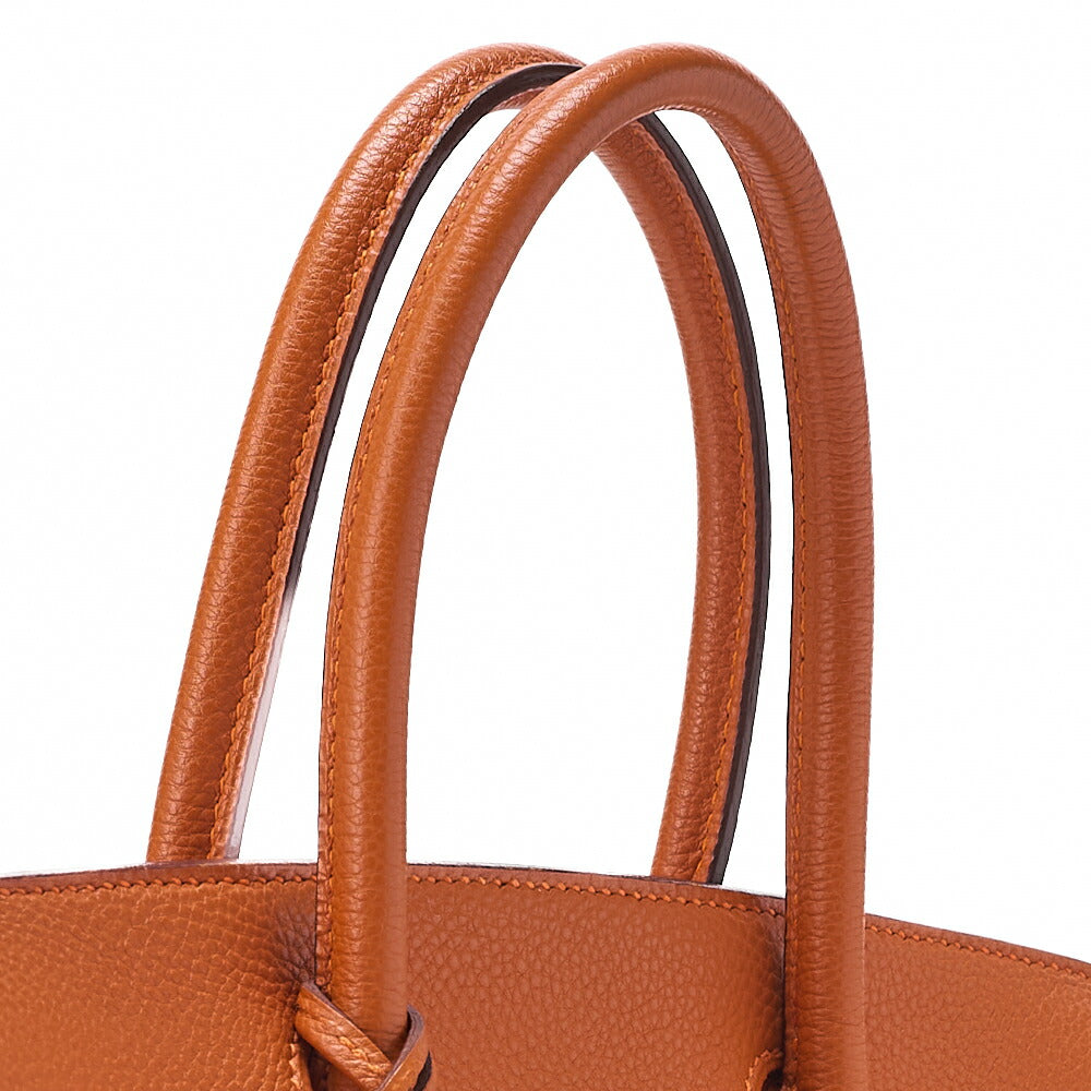 HERMES Birkin 30 Handbag Togo Potiron Silver-Tone Hardware, Pre-Owned