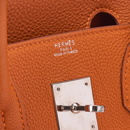 HERMES Birkin 30 Handbag Togo Potiron Silver-Tone Hardware, Pre-Owned