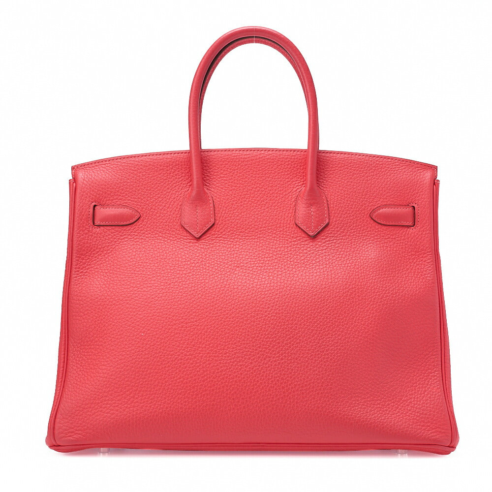 HERMES Birkin 30 Handbag Taurillon Clemence Bougainvillea Silver-Tone Hardware, Pre-Owned