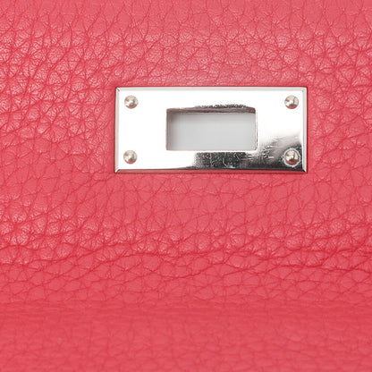 HERMES Kelly 28 Handbag Inseam Trion Clemence Bougainvillea Silver-Tone Hardware, Pre-Owned]