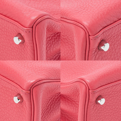 HERMES Kelly 28 Handbag Inseam Trion Clemence Bougainvillea Silver-Tone Hardware, Pre-Owned]