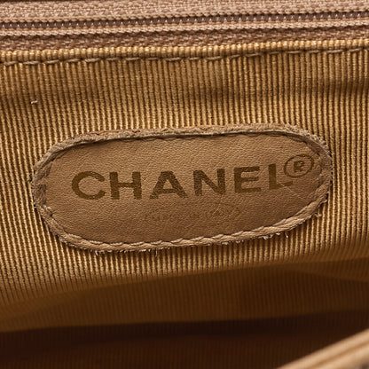 CHANEL Backpack Caviar Skin Triple Coco Turnlock Beige Gold-Tone Hardware, Pre-Owned