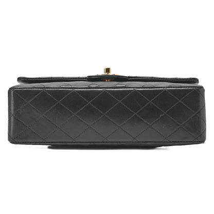 CHANEL Matelassé Double Flap 25cm Chain Shoulder Lambskin Black Gold-Tone Hardware, Pre-Owned