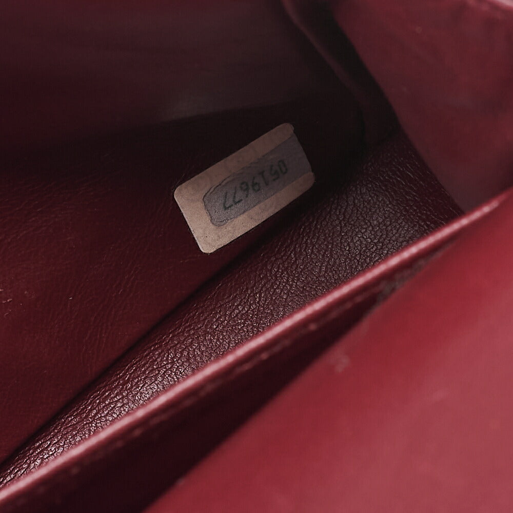 CHANEL Matelassé Double Flap 25cm Chain Shoulder Lambskin Black Gold-Tone Hardware, Pre-Owned