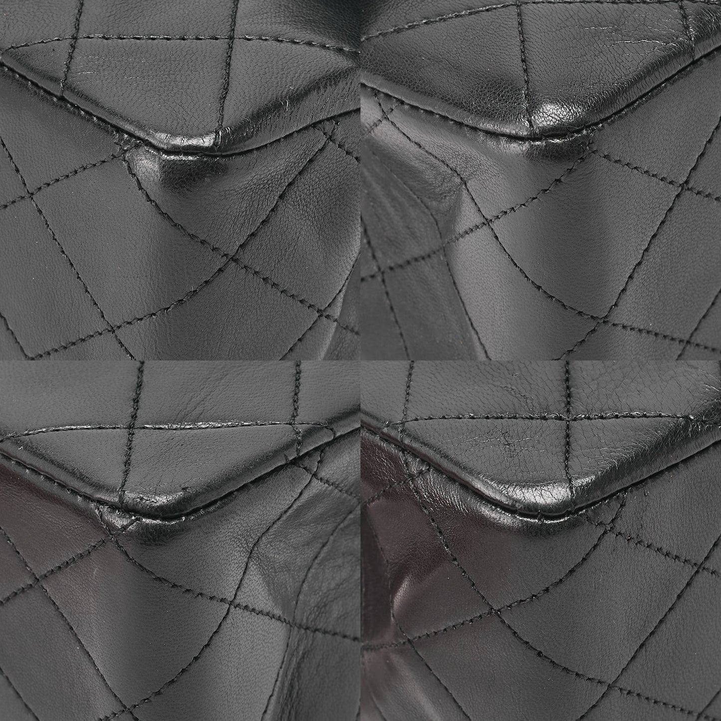 CHANEL Matelassé Double Flap 25cm Chain Shoulder Lambskin Black Gold-Tone Hardware, Pre-Owned