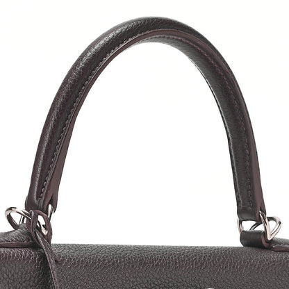 HERMES Kelly 28 Handbag Inner Stitch Togo Rezan Silver-Tone Hardware, Pre-Owned