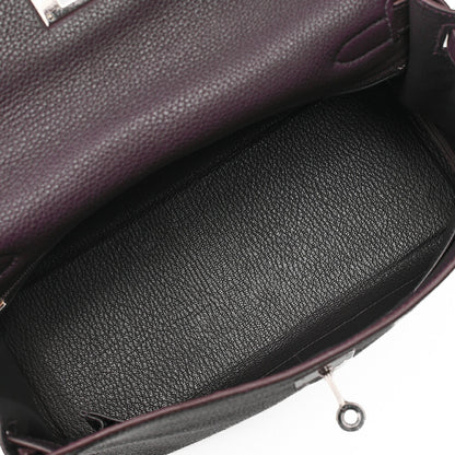 HERMES Kelly 28 Handbag Inner Stitch Togo Rezan Silver-Tone Hardware, Pre-Owned