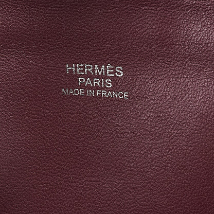 HERMES Toolbox 26 Verso Evercolor Orange Poppy x Rouge Ash Handbag Silver-Tone Hardware, Pre-Owned