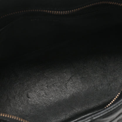 CHANEL Matelassé Reprint Tote Caviar Skin Black Gold-Tone Hardware, Pre-Owned