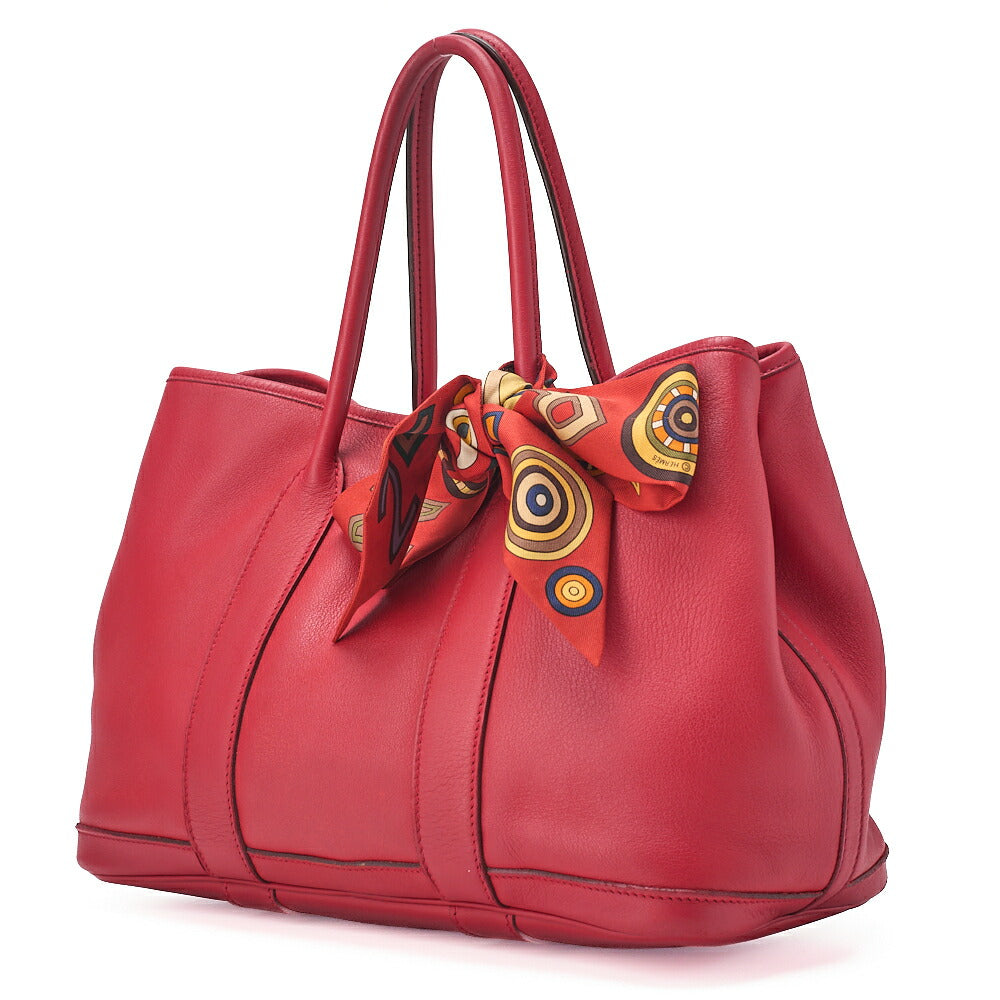 HERMES Garden Twilly TPM Tote Bag Swift Vermillion Silver-Tone Hardware, Pre-Owned