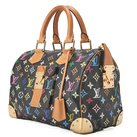 LOUIS VUITTON Louis Vuitton Monogram Multicolor Speedy 30 Handbag M92642 Gold-Tone Hardware, Pre-Owned