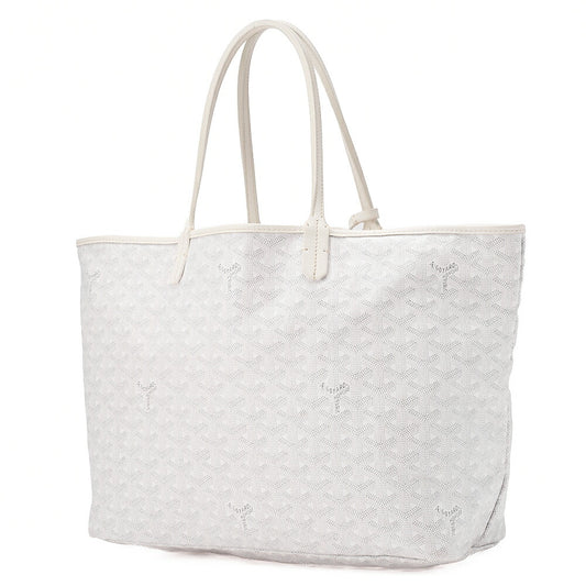 GOYARD [Goyard] Saint-Louis PM Tote Bag Coated Canvas White Silver-Tone Hardware, Pre-Owned
