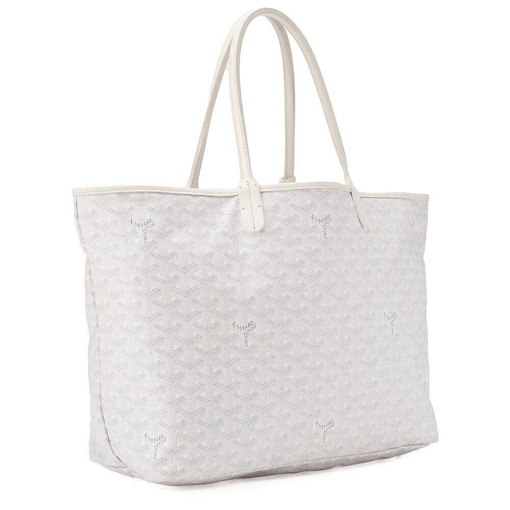 GOYARD [Goyard] Saint-Louis PM Tote Bag Coated Canvas White Silver-Tone Hardware, Pre-Owned