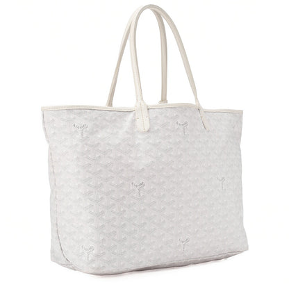 GOYARD [Goyard] Saint-Louis PM Tote Bag Coated Canvas White Silver-Tone Hardware, Pre-Owned