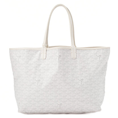 GOYARD [Goyard] Saint-Louis PM Tote Bag Coated Canvas White Silver-Tone Hardware, Pre-Owned