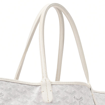 GOYARD [Goyard] Saint-Louis PM Tote Bag Coated Canvas White Silver-Tone Hardware, Pre-Owned