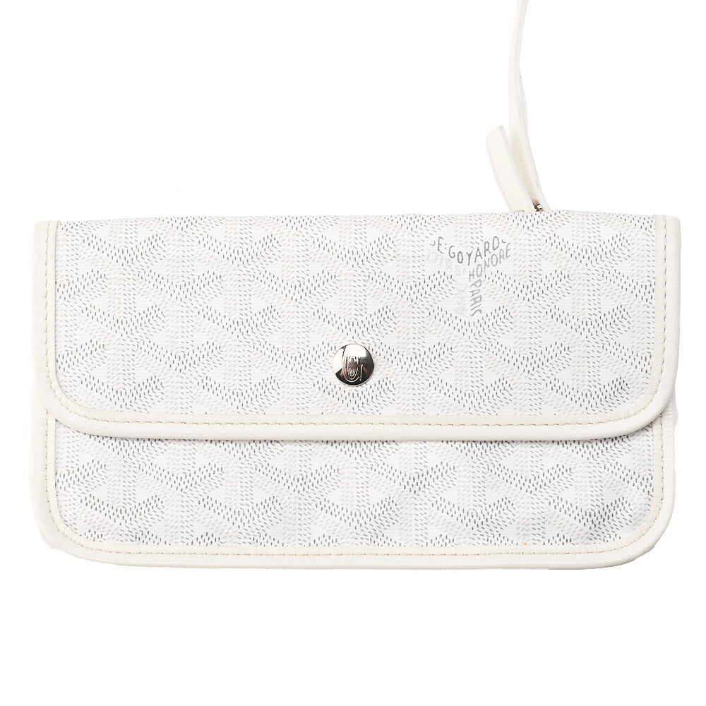 GOYARD [Goyard] Saint-Louis PM Tote Bag Coated Canvas White Silver-Tone Hardware, Pre-Owned