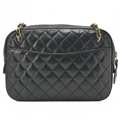 CHANEL Chain Shoulder Matlasse with Pull Charm Lambskin Black Gold Fittings Women's Bag Brand [Used] [Free Shipping]