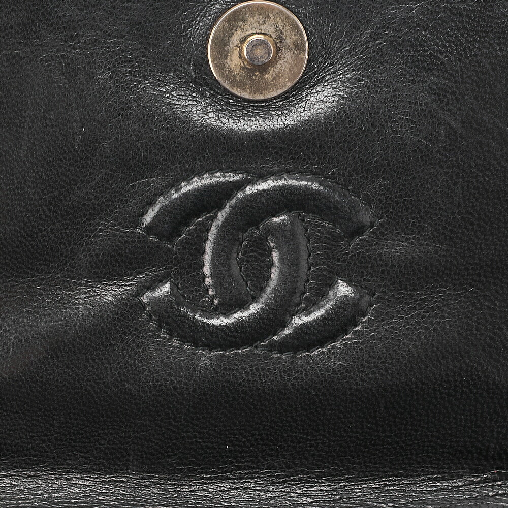 CHANEL Chain Shoulder Bag Mattrasse Coco Mark Fringe Lambskin Black (Gold Fittings) Women's Bag High Brand [Used] [Free Shipping]