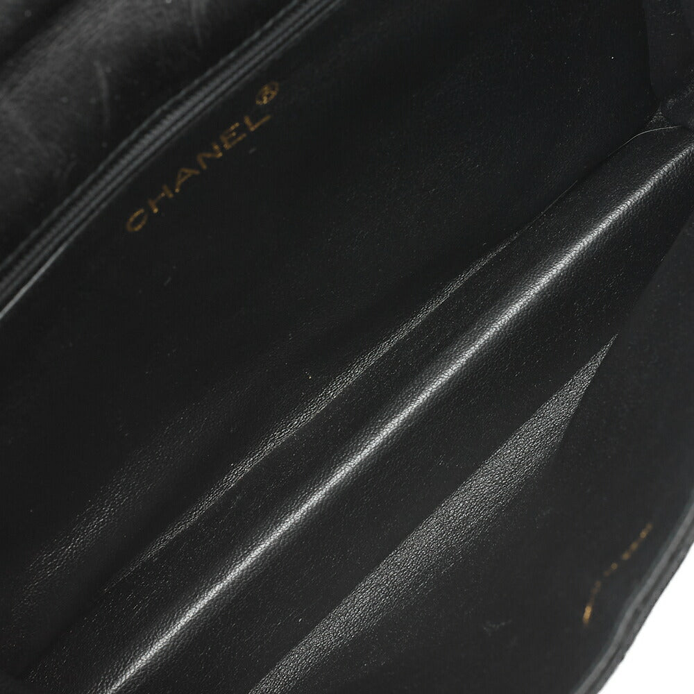 CHANEL Chain Shoulder Bag Mattrasse Coco Mark Fringe Lambskin Black (Gold Fittings) Women's Bag High Brand [Used] [Free Shipping]