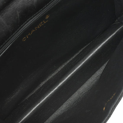 CHANEL Chain Shoulder Bag Mattrasse Coco Mark Fringe Lambskin Black (Gold Fittings) Women's Bag High Brand [Used] [Free Shipping]