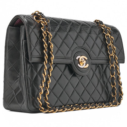 CHANEL Chain Shoulder Bag Matlasse Paris Limited Turnlock Lambskin Black Gold Fittings Brand [Used] [Free Shipping]