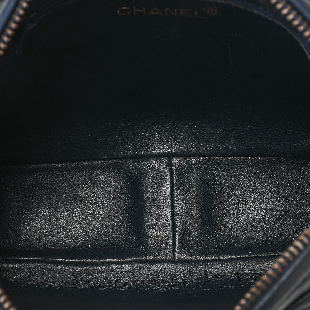 CHANEL Coco Mark with Fringe Chain Shoulder Lambskin Navy (Gold Fittings) Women's Bag Women's Bag High Brand [Used] [Free Shipping]